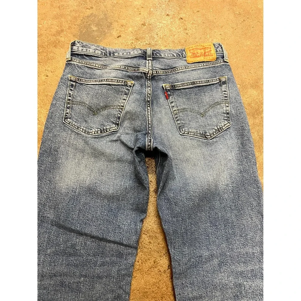 Levi's 541 Athletic Fit Jeans Mens 32x32 Blue Whiskering‎ Denim Cotton Taper Leg